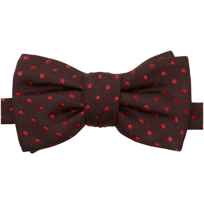 Photo: Alexander McQueen Burgundy and Red Spot Bow Tie