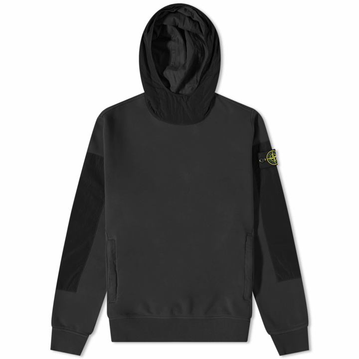 Photo: Stone Island Men's Nylon Hooded Sweat in Black