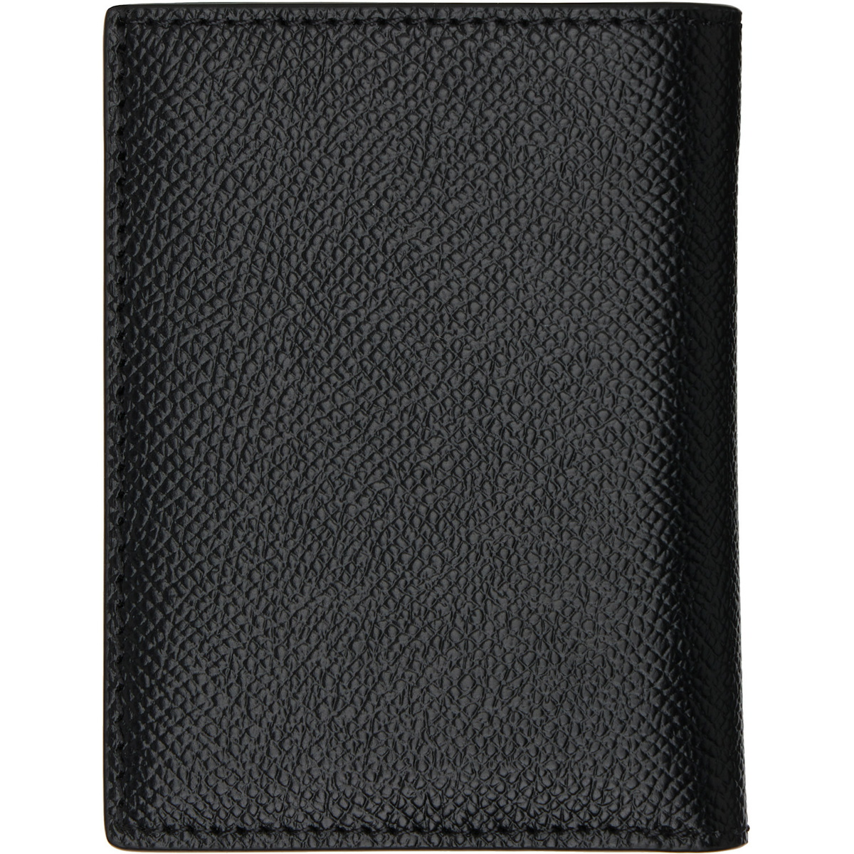 TOM FORD Black Small Grain Leather Folding Card Holder