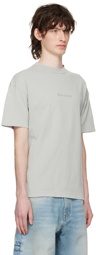 Palm Angels Gray Garment-Dyed T-Shirt