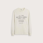 END. Worn Established LS T-shirt in Smoke White