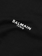 Balmain - Slim-Fit Logo-Print Cotton-Jersey Sweatshirt - Black