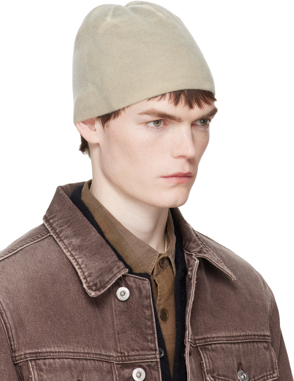OUR LEGACY Gray Spray-Dyed Beanie