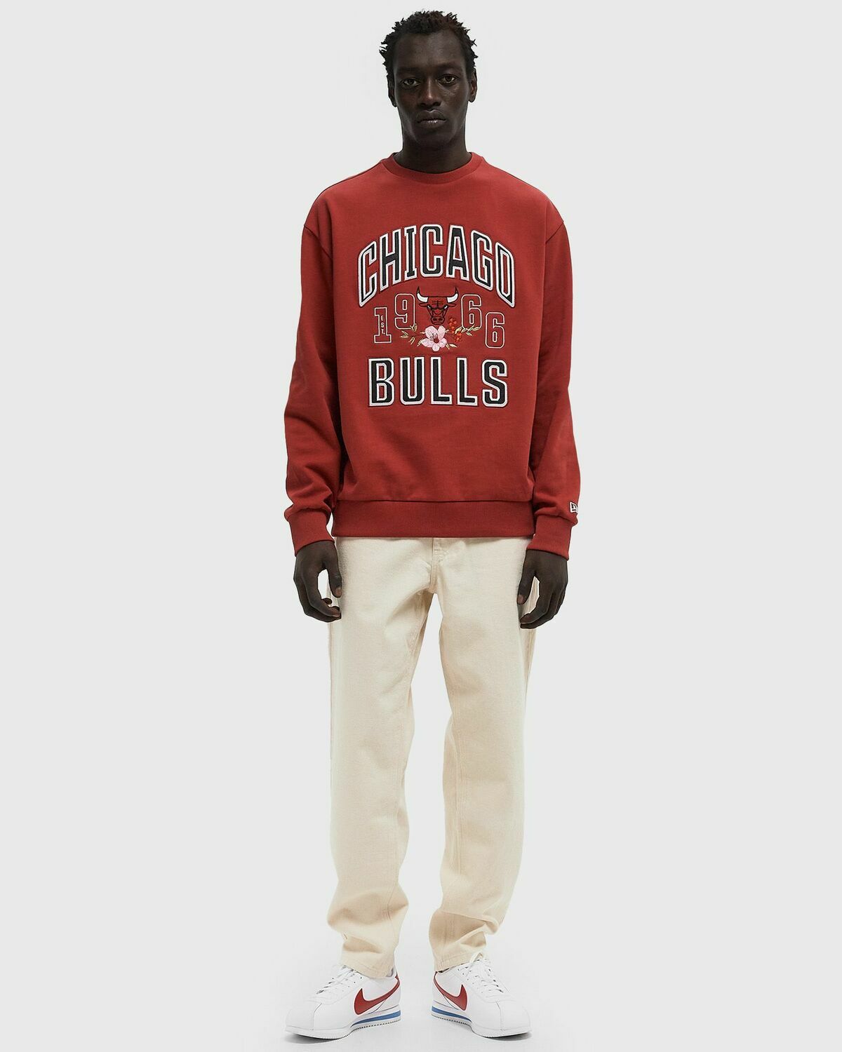 New Era NBA FLORAL OS CREW CHICAGO BULLS Brown Mens Sweatshirts/Team Sweat