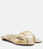 Christian Louboutin Miss Z metallic leather thong sandals