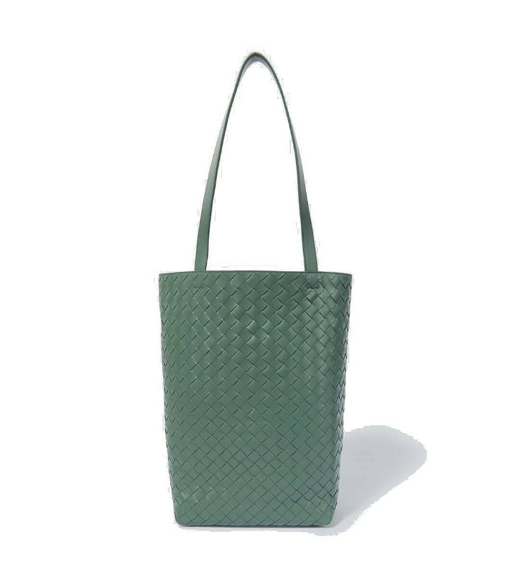 Photo: Bottega Veneta Small Intrecciato leather tote bag