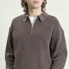 Bound Men's Acid Wash Half Zip Pullover in Brown