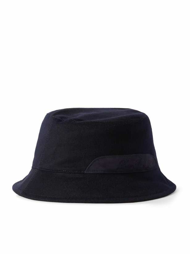 Photo: Loro Piana - Cityleisure Suede-Trimmed Cashmere Bucket Hat - Blue