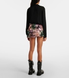 Susan Fang Air-Whirl floral-appliqué miniskirt