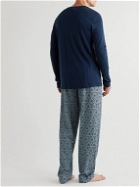 Hanro - Printed Cotton-Jersey Pyjama Set - Blue