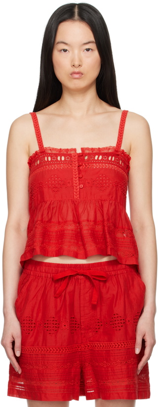 Photo: Isabel Marant Etoile Red Denys Tank Top