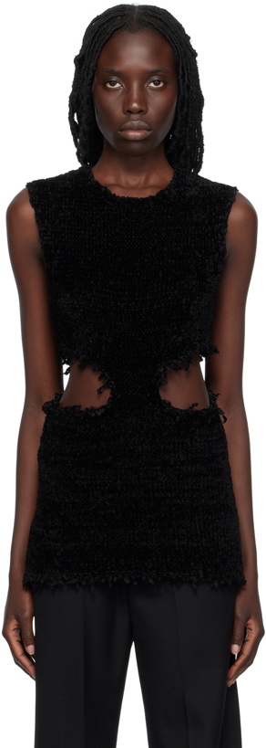 Photo: Jil Sander Black Cut Out Tank Top