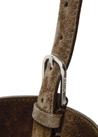 Toteme Belted Suede Tote - Dark Grey - One Size