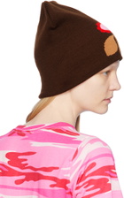Anna Sui Brown Daisy Beanie