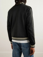 CELINE - Triomphe Teddy Slim-Fit Logo-Embroidered Tech-Jersey Track Jacket - Gray