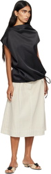 LE17SEPTEMBRE Black Soft Draped Asymmetric Top