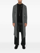 Greg Lauren Grey Wool Long Cardi-Coat