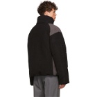 We11done Reversible Black and Grey Fleece Jacket
