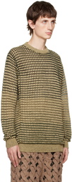 Isa Boulder Green & Beige Gradient Dot Sweater