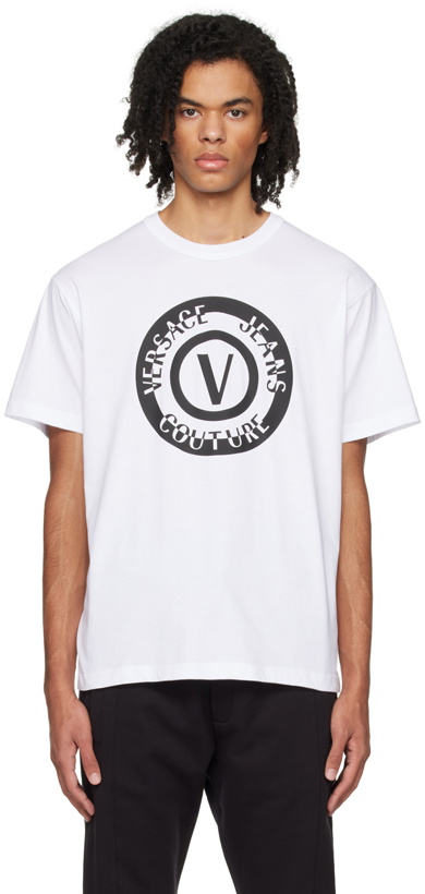 Photo: Versace Jeans Couture White V-Emblem T-Shirt