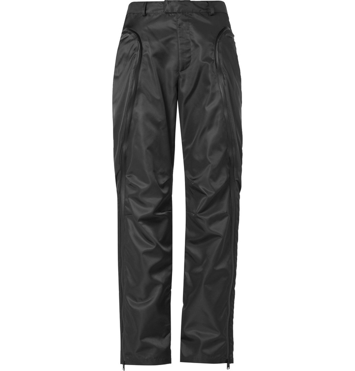 Photo: Bottega Veneta - Zip-Detailed Nylon-Gabardine Trousers - Gray