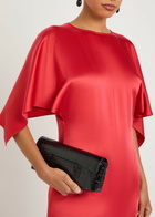 Stella Mccartney Draped Satin-crepe Maxi Dress Red