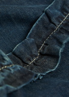 Damson Madder Maxime Ruffled Denim top Indigo