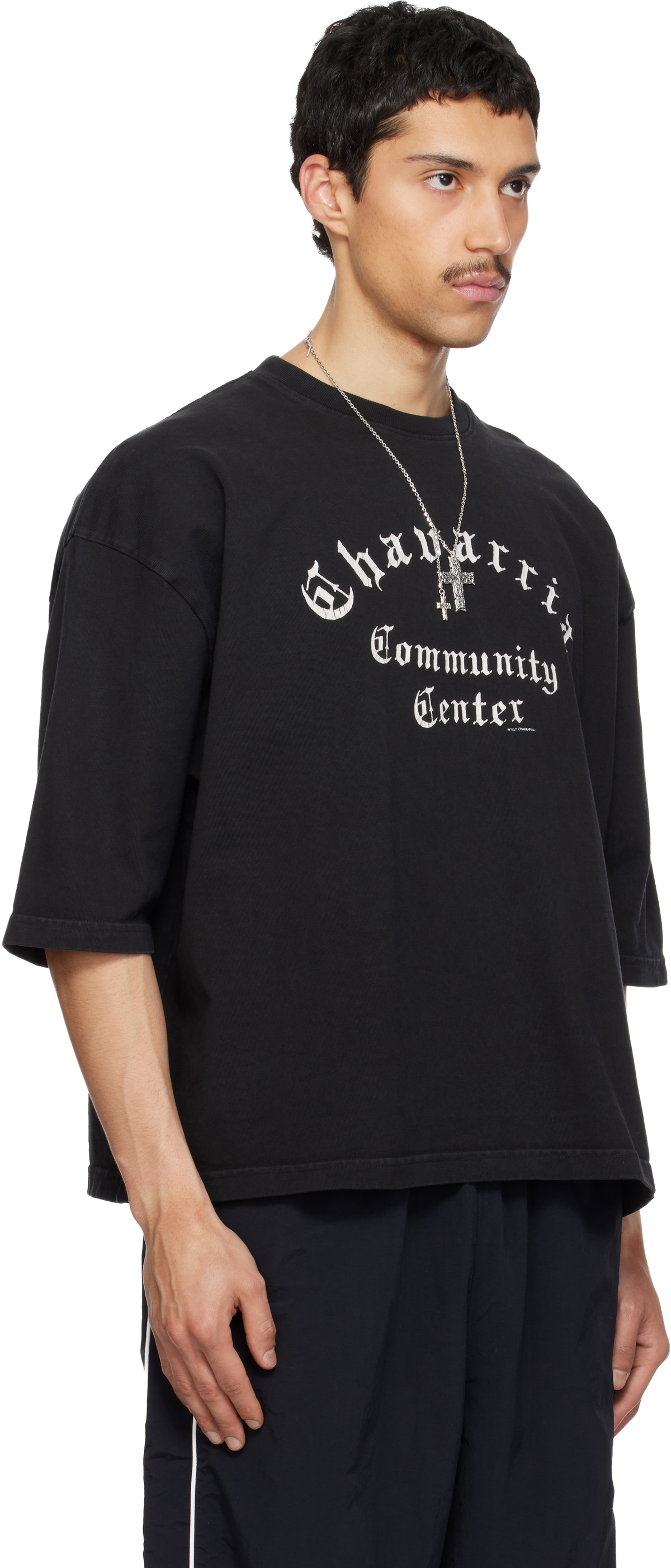 WILLY CHAVARRIA Black 'Chavarria Community Center' Buffalo T-shirt