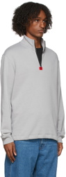 Hugo Grey Durton Zip-Up Sweater