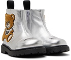 Moschino Baby Silver Teddy Chelsea Boots