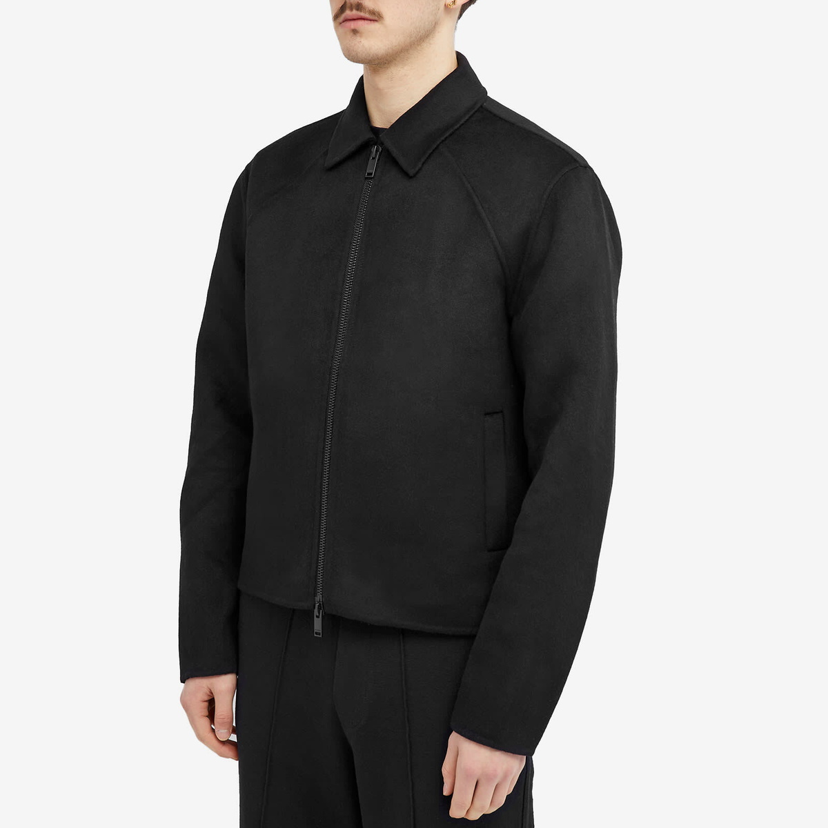 Han Kjobenhavn Men's Wool Boxy Jacket in Black