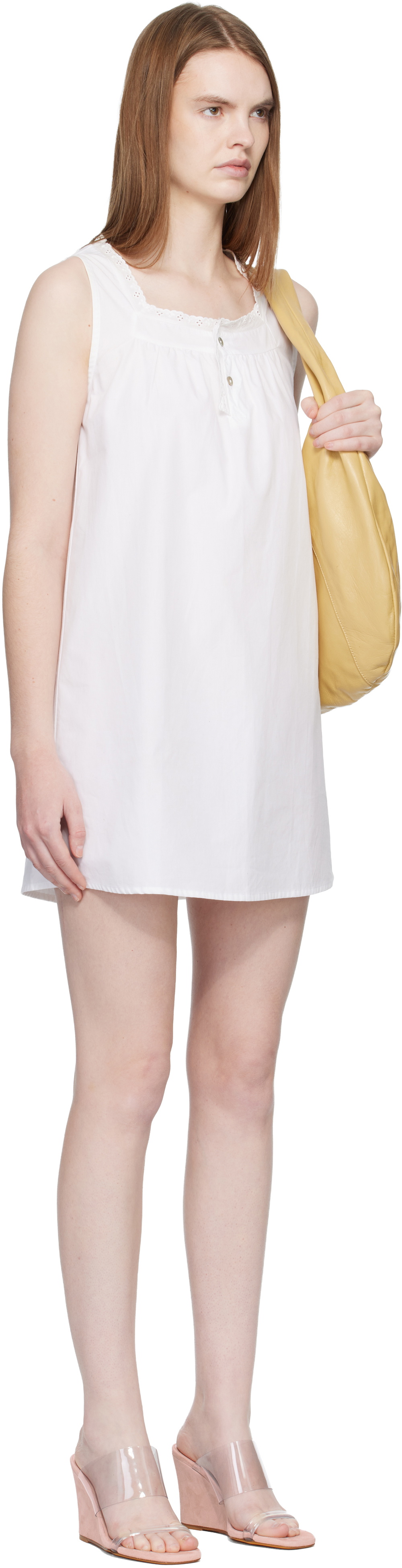 Fruity Booty White Broderie Minidress