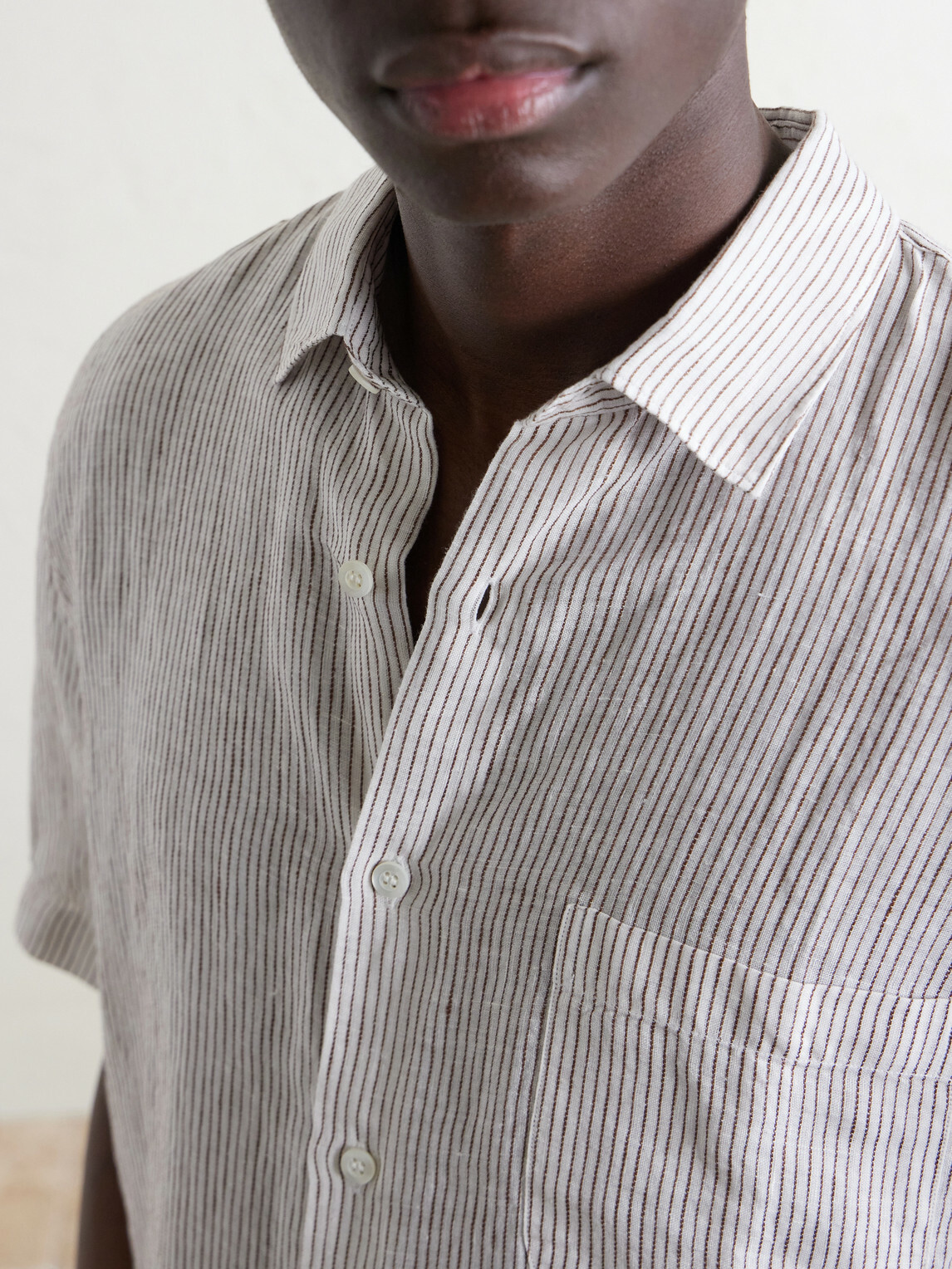 Sunspel - Striped Linen Shirt - White