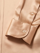 TOM FORD - Pintucked Silk-Charmeuse Shirt - Neutrals