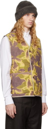 Paul Smith Multicolor Photogram Leaves Print Quilted Vest