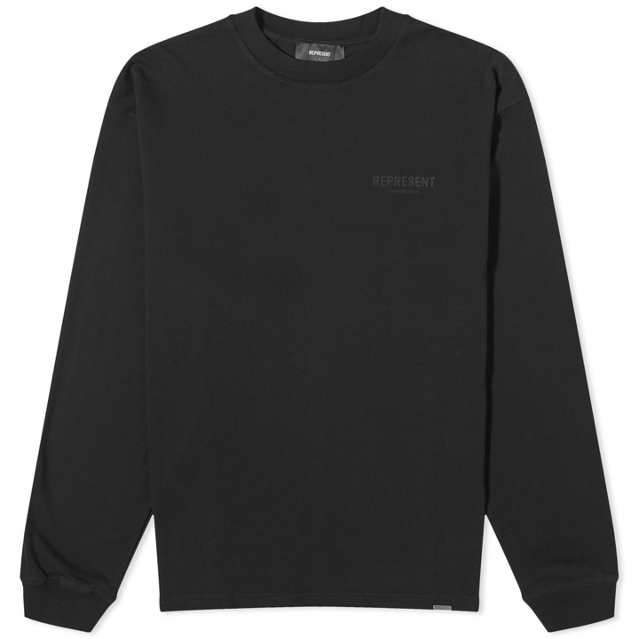 Photo: Represent Men's Owners Club Long Sleeve T-Shirt in Black Refective