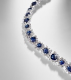 Suzanne Kalan 18kt white gold tennis bracelet with sapphires and diamonds