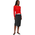 ISSEY MIYAKE Red October Spongy-58 Cardigan