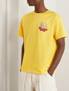 SKY HIGH FARM - Flatbrush Printed Organic Cotton-Jersey T-Shirt - Yellow