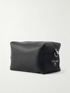 CELINE - Logo-Print Leather Messenger Bag
