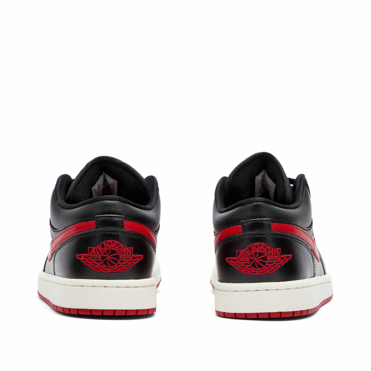 Air Jordan Women's W 1 Low Sneakers in Black/Gym Red/Sail Air Jordan Women's W 1 Low Sneakers in Black/Gym Red/Sail