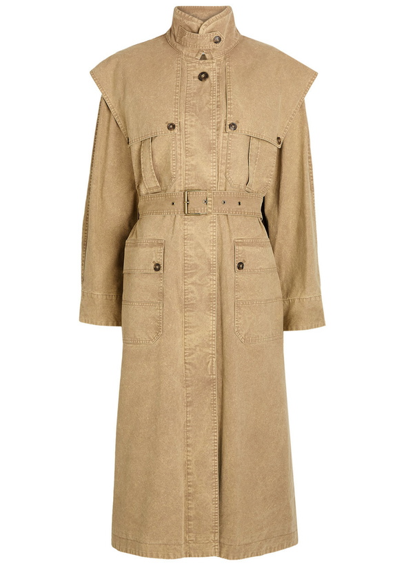 Photo: Isabel Marant étoile Michaela Belted Cotton Coat Light Brown