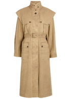 Isabel Marant étoile Michaela Belted Cotton Coat Light Brown