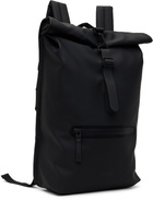 RAINS Black Rolltop Rucksack