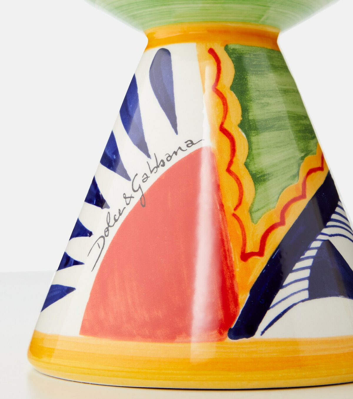 Dolce&Gabbana Casa Carretto Small ceramic candle holder