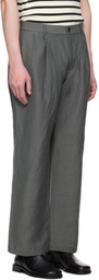 N.Hoolywood Gray Tucked Trousers