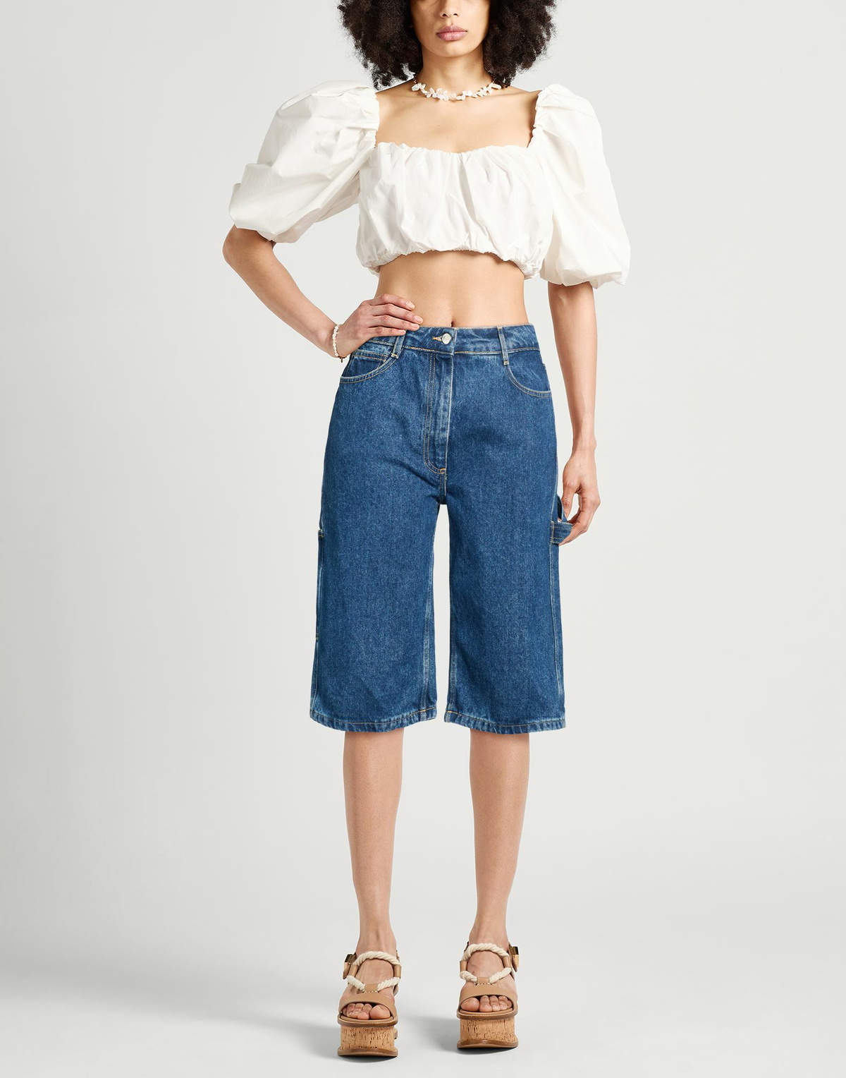 Saks Potts Womens Denim shorts in Blue