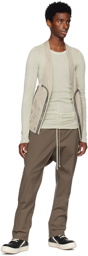 Rick Owens Tan Drawstring Trousers