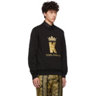 Dolce and Gabbana Black King Patch Sweatshirt