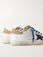 Golden Goose - Superstar Distressed Leather Upper Suede Sneakers - White